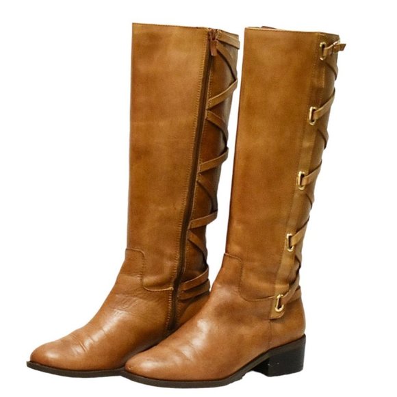 BCBGeneration  "Janiss" Tall Tan Leather Riding Boot - Picture 4 of 13